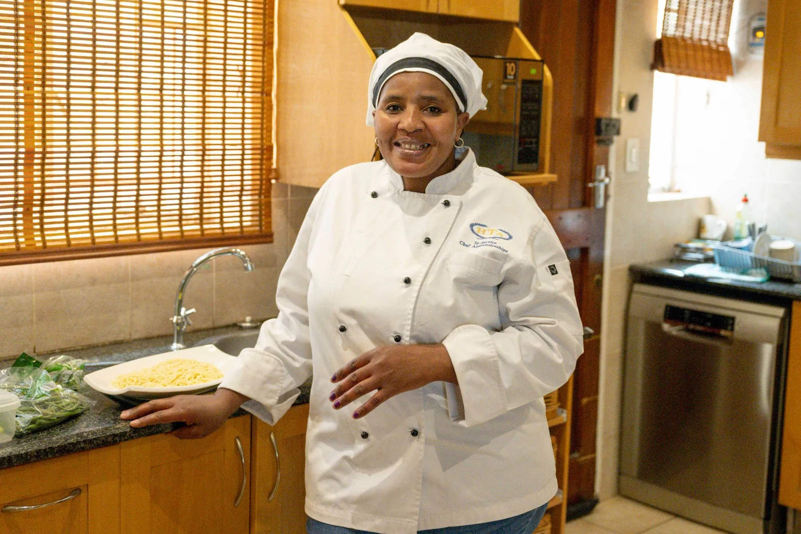 Portrait of Joyce in the kitchen